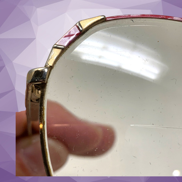 Vtg 80's Marchon Marcolin Fantasy Eyeglass Frames Only Purple & Gold Enamel 7033 - Picture 2 of 11